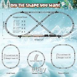 Train Set, Remote Control Train Toys with Luxury Track & Glowing High-End