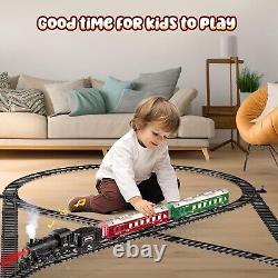 Train Set, Remote Control Train Toys with Luxury Track & Glowing Passenger Ca