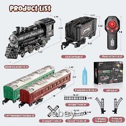 Train Set, Remote Control Train Toys with Luxury Track & Glowing Passenger Ca