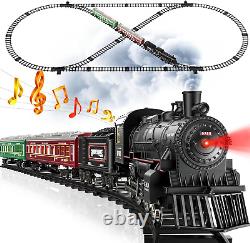 Train Set, Remote Control Train Toys with Luxury Track & Glowing Passenger Carri