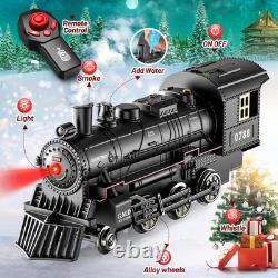 Train Set, Remote Control Train Toys with Luxury Track & Glowing Passenger Carri