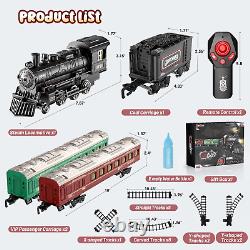 Train Set, Remote Control Train Toys with Luxury Track & Glowing Passenger Carri