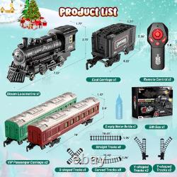 Train Set, Remote Control Train Toys with Luxury Track & Glowing Passenger Carri