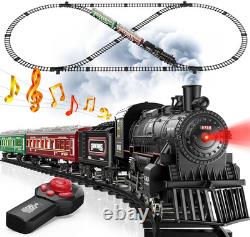 Train Set, Remote Control Train Toys with Luxury Track & Glowing Passenger Carri