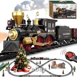Train Set for Kids Remote Black Rechargeable Remote Control Train Luxury Tracks
