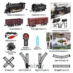 Train Set with Remote Control, Electric Train Track Around Christmas Tree WithCargo