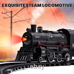 Train Set with Remote Control, Electric Train Track WithCargo Vehicle, Light & So