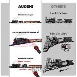 Train Set with Remote Control, Electric Train Track WithCargo Vehicle, Light & So
