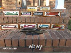 Tyco HO Electric Train Set Cars Tracks Poles Pieces Of Track UNTESTED Power Pack