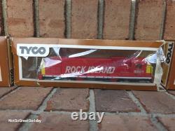 Tyco HO Electric Train Set Cars Tracks Poles Pieces Of Track UNTESTED Power Pack