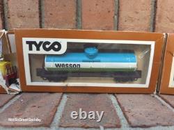 Tyco HO Electric Train Set Cars Tracks Poles Pieces Of Track UNTESTED Power Pack