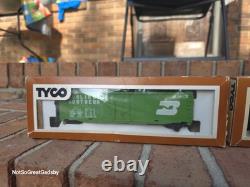 Tyco HO Electric Train Set Cars Tracks Poles Pieces Of Track UNTESTED Power Pack