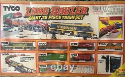 Tyco Long Hauler 72 Piece Giant Ho Train Set, # 7407 Factory Sealed