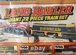 Tyco Long Hauler 72 Piece Giant Ho Train Set, # 7407 Factory Sealed