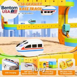 Upgrade Electric Train Set, 3D Infinity Track with Flexible Tracks for Kids, Cub