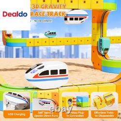 Upgrade Electric Train Set, 3D Infinity Track with Flexible Tracks for Kids, Cub