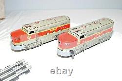 VTG 1950's Marx Diesel Type Electric Train Set with box, track, freight cars