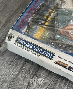 VTG Bachmann HO EZ TRACK TRAIN EMPIRE BUILDER JUMBO COMPLETE SET 6 Cars 97318