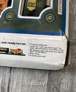 VTG Bachmann HO EZ TRACK TRAIN EMPIRE BUILDER JUMBO COMPLETE SET 6 Cars 97318