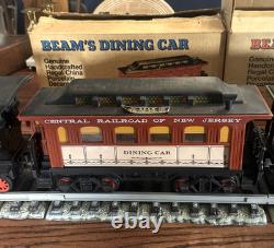 VTG Jim Bean Train Decanter Train Set Empty 7 Cars withtracks & Water Tower