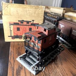 VTG Jim Bean Train Decanter Train Set Empty 7 Cars withtracks & Water Tower