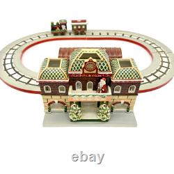 Villeroy & Boch Toy's Village Christmas Train Station Track Set Santa Porcelain