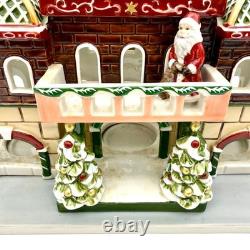 Villeroy & Boch Toy's Village Christmas Train Station Track Set Santa Porcelain