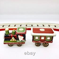 Villeroy & Boch Toy's Village Christmas Train Station Track Set Santa Porcelain