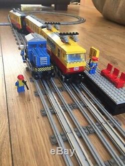 Vintage 1980 Lego train set 7740 and shunter 7860 with extra track with boxes