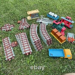 Vintage 1988 PLAYSKOOL Express Train Engine Set 3838 Tested/Works Tracks Trains