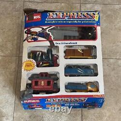 Vintage 1988 Playskool Express Train Set Box Car & Tracks Set-Works Holiday Toy