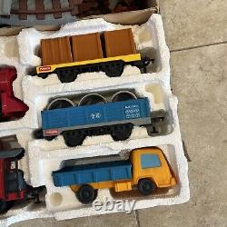 Vintage 1988 Playskool Express Train Set Box Car & Tracks Set-Works Holiday Toy