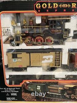 Vintage 1996-New Bright Gold Rush Express Train Set Number 186-Pre-Owned