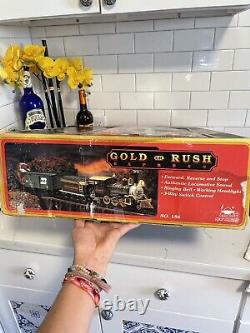 Vintage 1996-New Bright Gold Rush Express Train Set Number 186-Pre-Owned