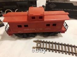 Vintage American Flyer set of train box cars, track, & misc. Collectibles. S gauge