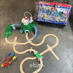 Vintage FISHER PRICE FLIP TRACK LOT Mountain Airport Rail & Road Train Track Set