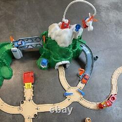 Vintage FISHER PRICE FLIP TRACK LOT Mountain Airport Rail & Road Train Track Set