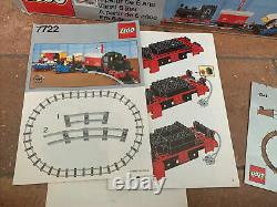 Vintage Lego 7722 Steam Cargo Train with Track Box + Instructions Near Complete