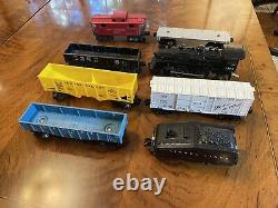 Vintage Lionel O Gauge Train Set. Track. Locomotive. Coal Car. Caboose. Trestle