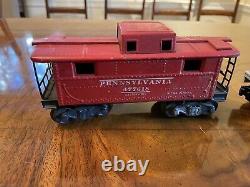 Vintage Lionel O Gauge Train Set. Track. Locomotive. Coal Car. Caboose. Trestle