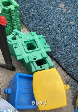 Vintage Little Tikes Ride On Train Complete Set 3 Cars Full figure 8 green track