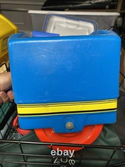 Vintage Little Tikes Ride On Train Complete Set 3 Cars Full figure 8 green track