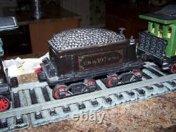 Vintage Original Large Jim Beam Decanter Train set with Tracks 6 foot long 5 Cars