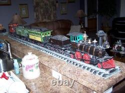 Vintage Original Large Jim Beam Decanter Train set with Tracks 6 foot long 5 Cars