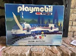 Vintage Playmobil RC Train Track Set 4020 With Original Box Tested