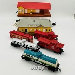 Vintage TYCO HO Train Set Engines, Cars, Track, Buildings, Power Packs