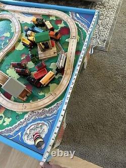 Vintage Thomas the Tank Train Set with Table Tracks and Trains 72 Piece Lot Set