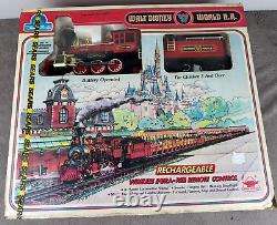 Vintage Walt Disney World RR Railroad Infra-Red Train Track Set NOS 1988