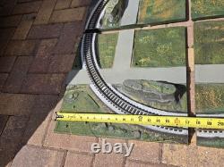 Vtg Ac Gilbert Co. 1964 (4) Piece Toy Train Railroad Track Layout Landscape Read