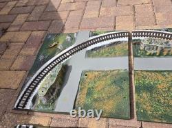 Vtg Ac Gilbert Co. 1964 (4) Piece Toy Train Railroad Track Layout Landscape Read